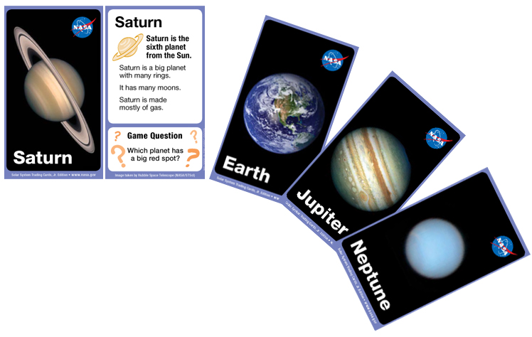 how to make solar system trading cards